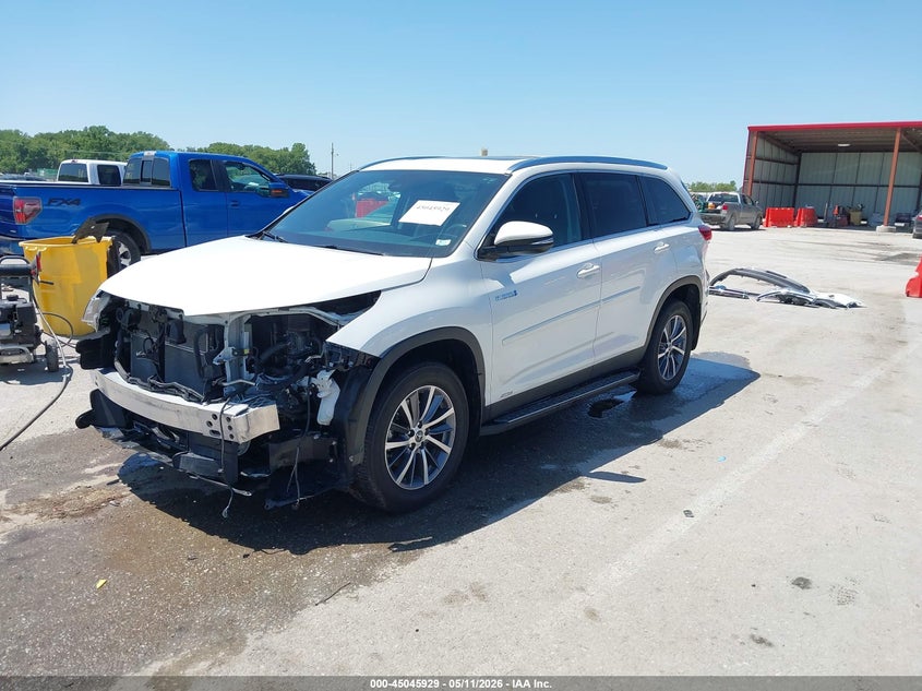Vin: 5tdjgrfh5ks053083, lot: 45543459, toyota highlander hybrid xle 20192