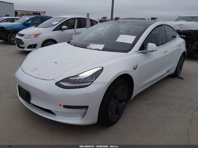 Vin: 5yj3e1eaxkf484737, lot: 45543682, tesla model 3 long range/mid range/standard range/standard range plus 20192