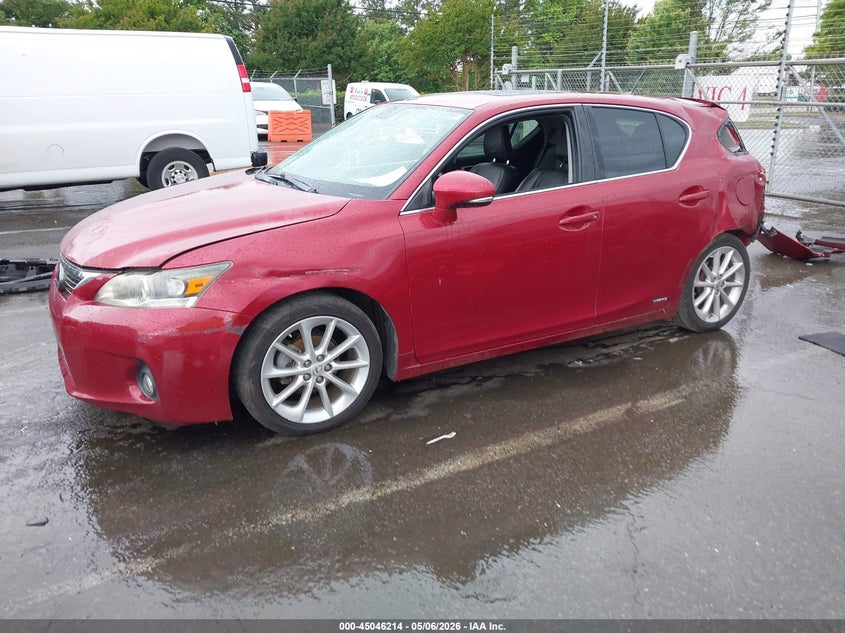 Vin: jthkd5bhxc2055902, lot: 45543744, lexus ct 200h premium 20122