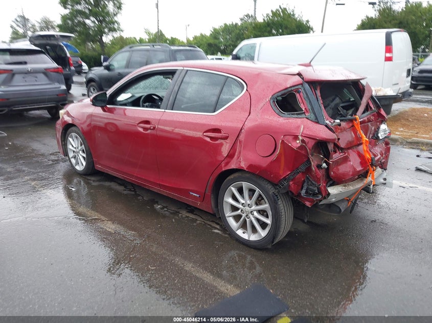 Vin: jthkd5bhxc2055902, lot: 45543744, lexus ct 200h premium 20123
