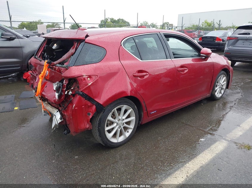 Vin: jthkd5bhxc2055902, lot: 45543744, lexus ct 200h premium 20124