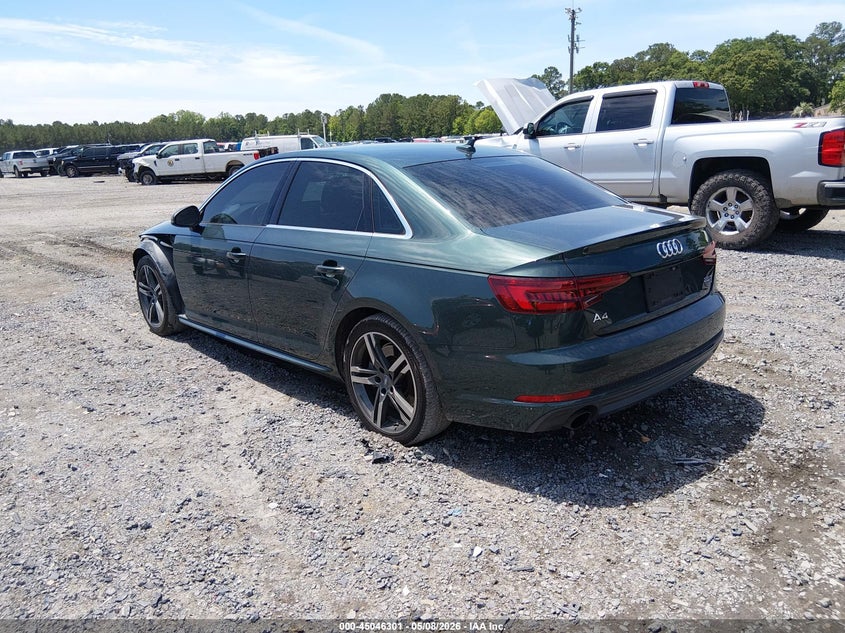 Vin: wauenaf42ja111648, lot: 45543831, audi a4 2.0t premium/2.0t tech premium 20183