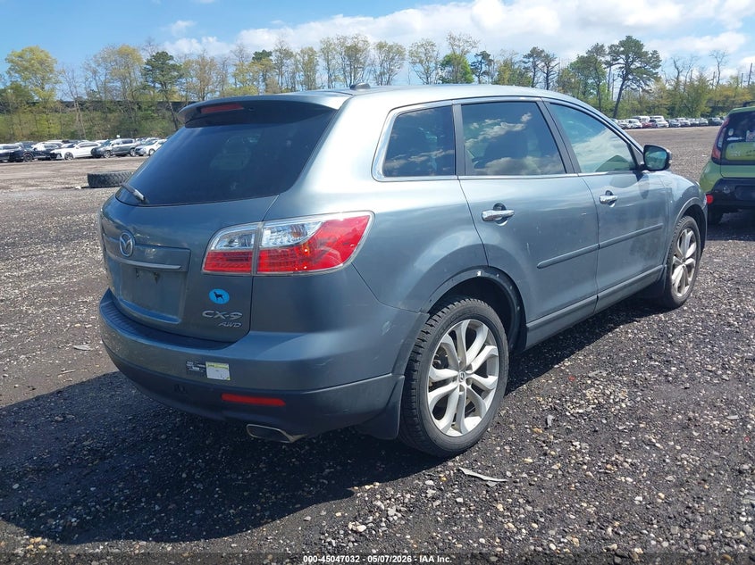 2012 Mazda Cx-9 3.7 Grand Touring Blue Lot 111045047032 Vin JM3TB3DV9C0340855