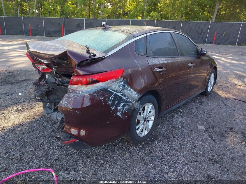 Vin: 5xxgt4l34jg235228, lot: 45544985, kia optima lx 20184