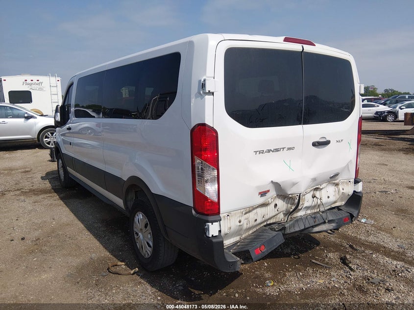 Vin: 1fbax2y89pka48945, lot: 45545703, ford transit-350 passenger van xlt 20233