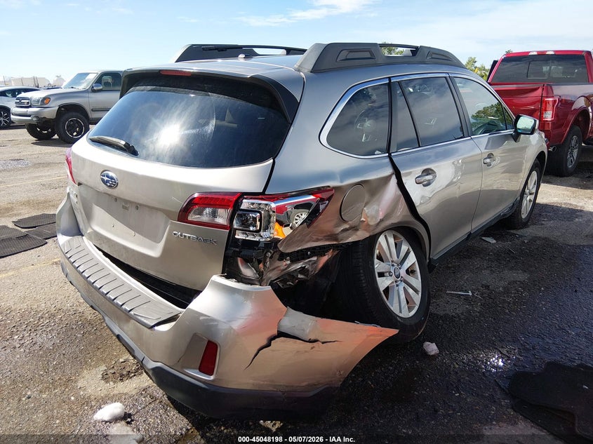 Vin: 4s4bsbcc0f3299108, lot: 45545728, subaru outback 2.5i premium 20154