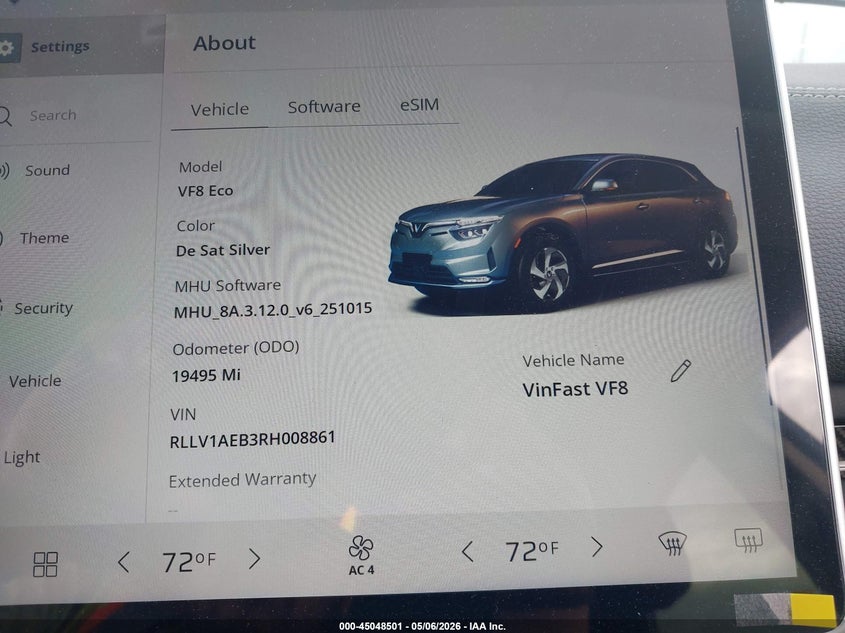 VIN RLLV1AEB3RH008861 2024 VINFAST VF 8 ECO