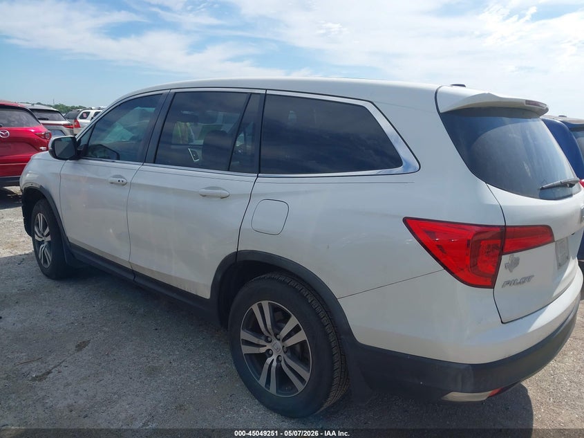 Vin: 5fnyf5h87gb029791, lot: 45546781, honda pilot ex-l 20163