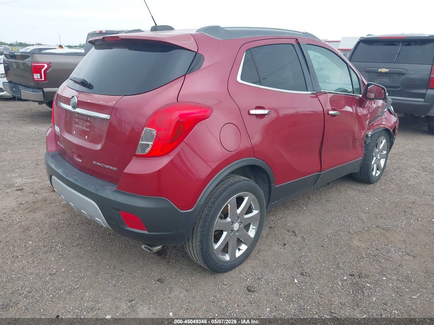 Vin: kl4cjcsb8gb550307, lot: 45546876, buick encore leather 20164