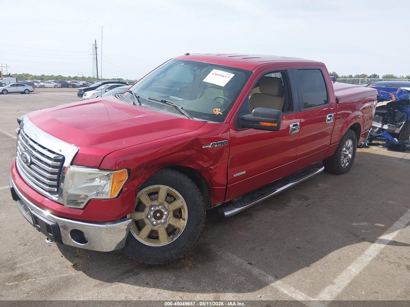 2012 Ford F-150 3.5 Xlt red Lot 111045049657 Vin 1FTFW1ET1CFB51190