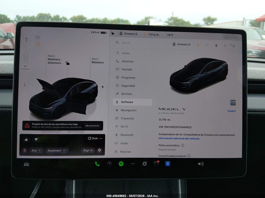 2026 TESLA MODEL Y ELECTRIC(VIN: 7SAYGDEDXTA494522