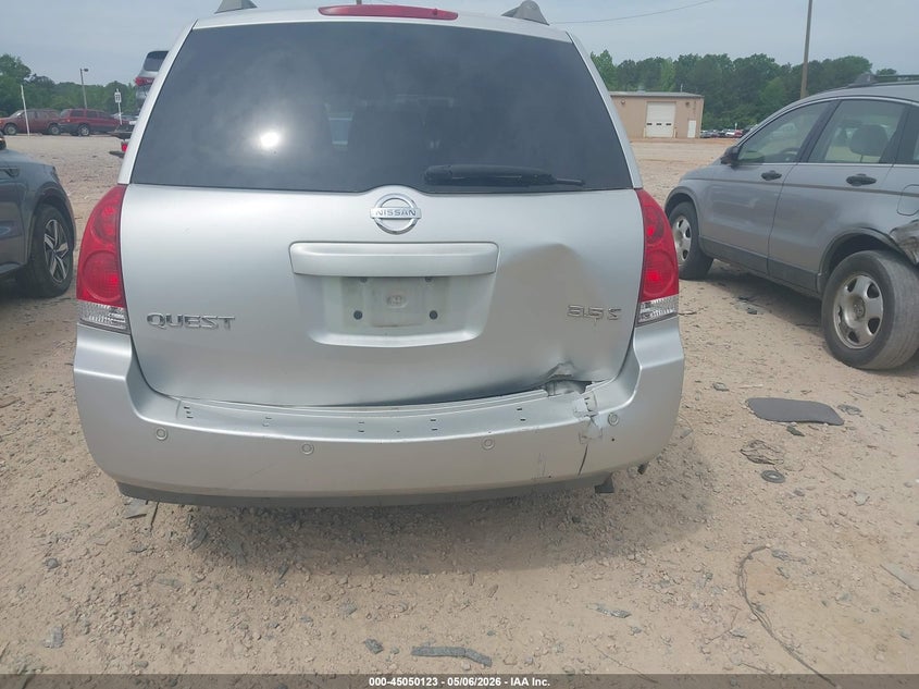 2006 Nissan Quest 3.5 S VIN: 5N1BV28U86N125431 Lot: 45050123