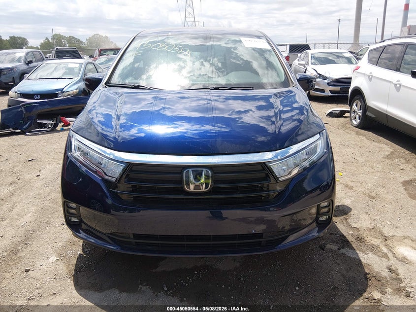 2022 Honda Odyssey Ex-L VIN: 5FNRL6H73NB048605 Lot: 45050554