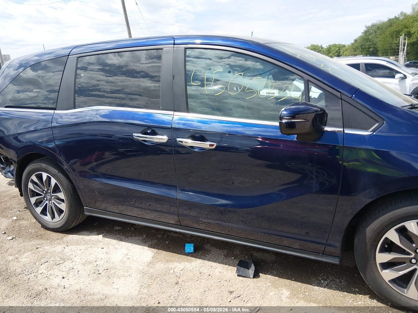 2022 Honda Odyssey Ex-L VIN: 5FNRL6H73NB048605 Lot: 45050554