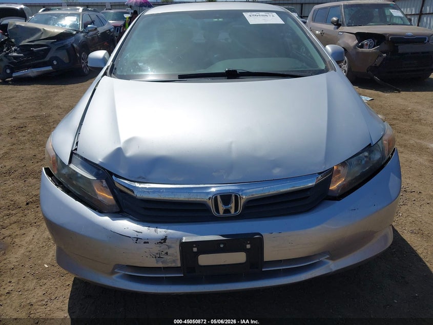 2012 Honda Civic 1.8 Lx Silver Lot 111045050872 Vin 2HGFB2F54CH558583