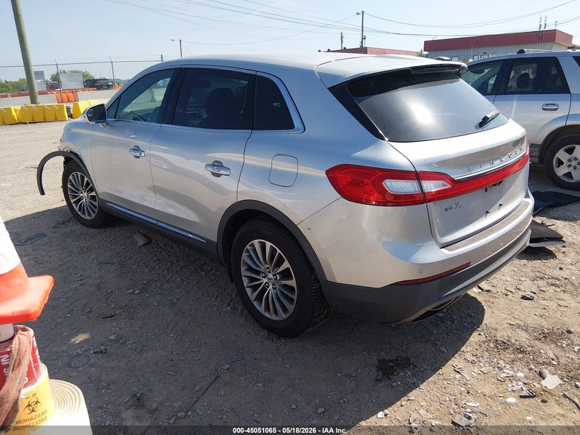 Vin: 2lmtj6kr1gbl24396, lot: 45548595, lincoln mkx select 20163