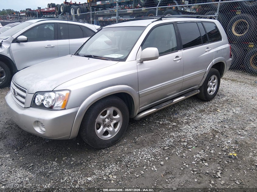 2001 TOYOTA HIGHLANDER SPORT UTILITY VEHICLE 3.0L V-6 DOHC, VVT, 220HP