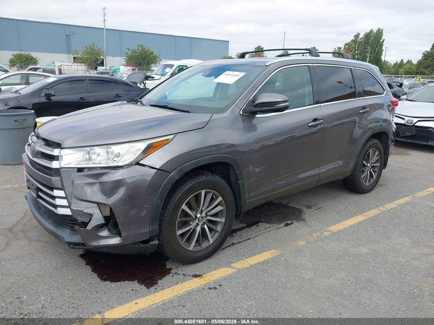 Vin: 5tdjzrfh7hs473205, lot: 45549211, toyota highlander xle 20172