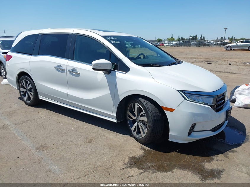 Vin: 5fnrl6h87nb004924, lot: 45549488, honda odyssey touring 20221