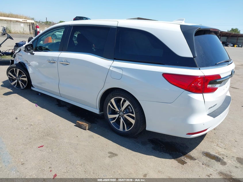 Vin: 5fnrl6h87nb004924, lot: 45549488, honda odyssey touring 20223