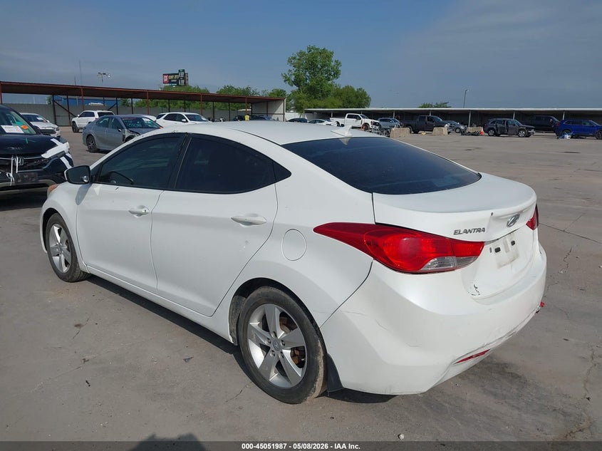 2012 Hyundai Elantra 1.8 Gls White Lot 111045051987 Vin 5NPDH4AE8CH093790