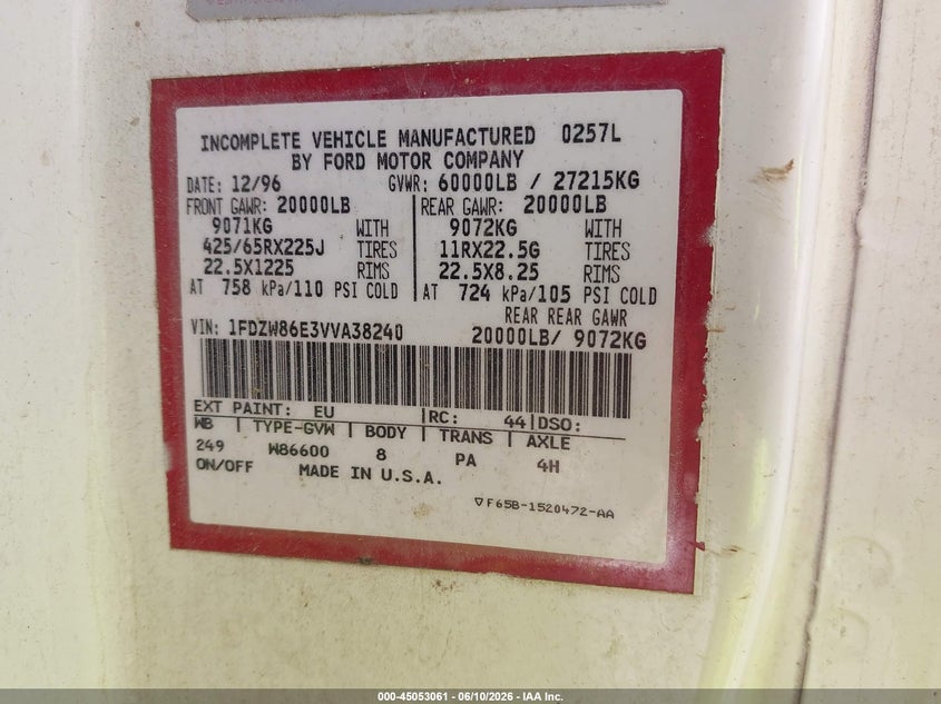 1997 FORD H-SERIES auction photo 8