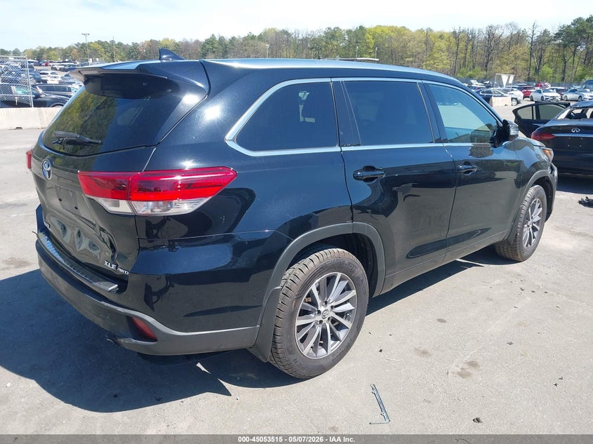 Vin: 5tdjzrfh6hs375024, lot: 45551045, toyota highlander xle 20174