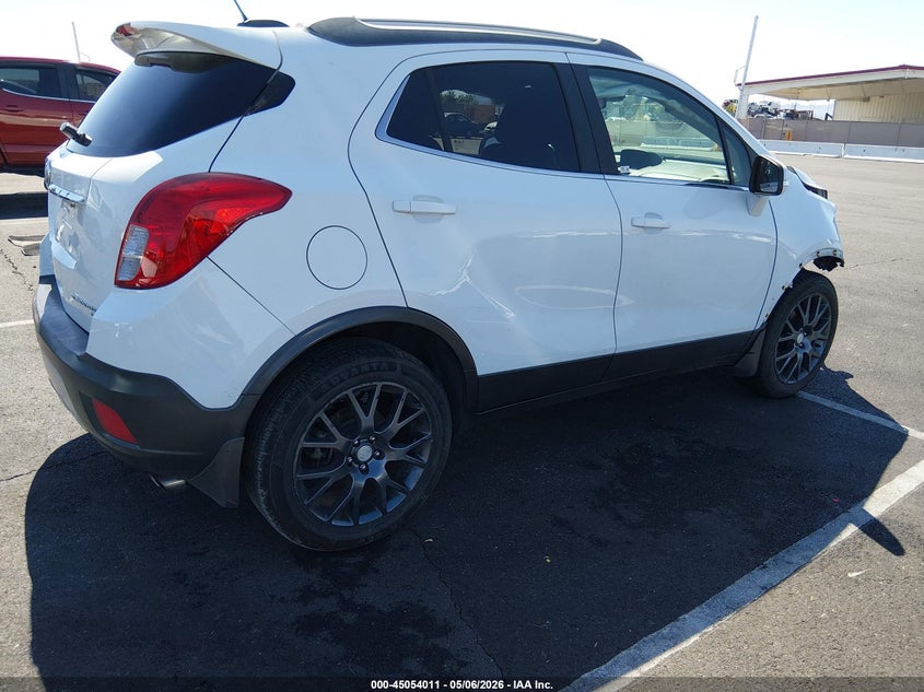 Vin: kl4cj2sm7gb645890, lot: 45551541, buick encore sport touring 20164