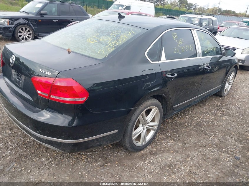2012 Volkswagen Passat 2.0 2.0L Tdi Sel Premium black Lot 111045055327 Vin 1VWCN7A31CC002999