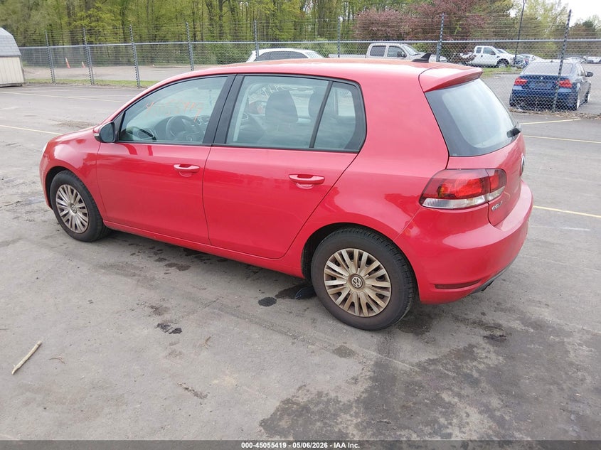 2012 Volkswagen Golf 2.5 2.5L 4-Door red Lot 111045055419 Vin WVWDB7AJ7CW277919