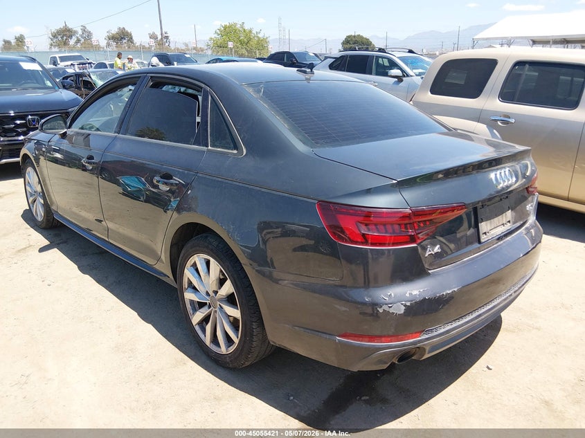 Vin: waukmaf41ja222763, lot: 45552951, audi a4 2.0t tech ultra premium/2.0t ultra premium 20183
