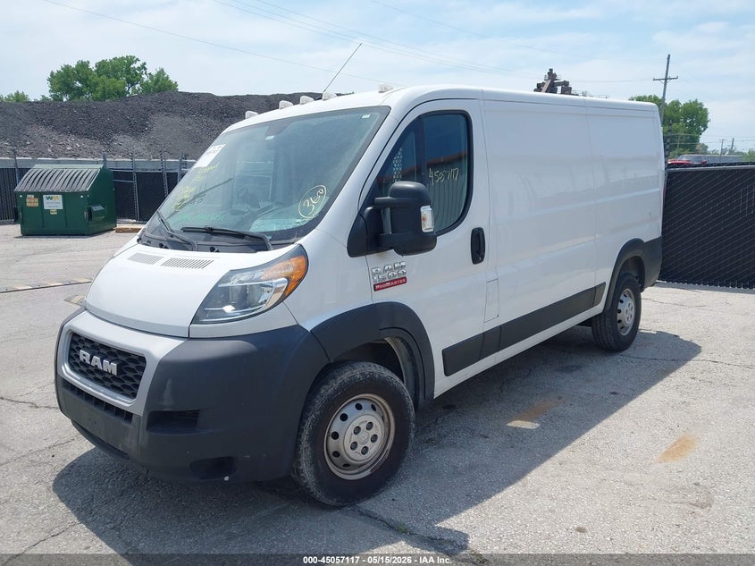 Vin: 3c6lrvag2me505988, lot: 45554662, ram promaster 1500 low roof 136 wb 20212