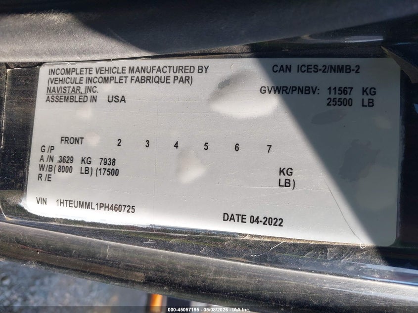 2023 INTERNATIONAL MV auction photo 8
