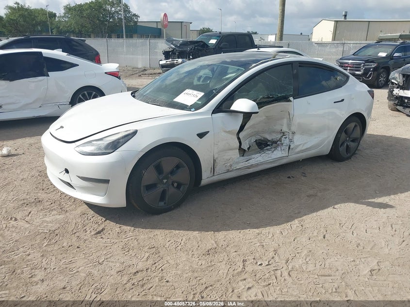 Vin: 5yj3e1ea6nf101431, lot: 45554871, tesla model 3 rear-wheel drive 20222