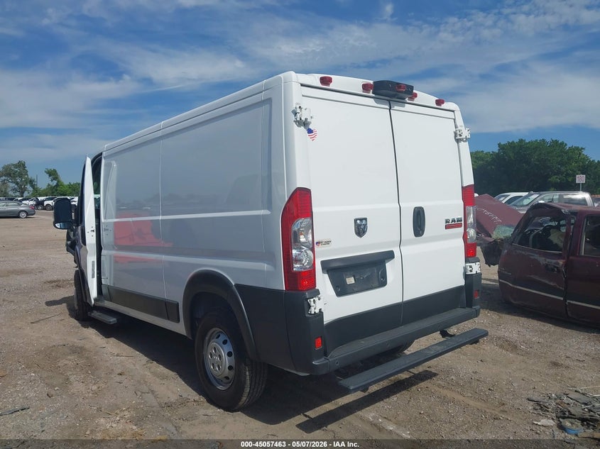 Vin: 3c6lrvag8ne102454, lot: 45555008, ram promaster 1500 low roof 136 wb 20223