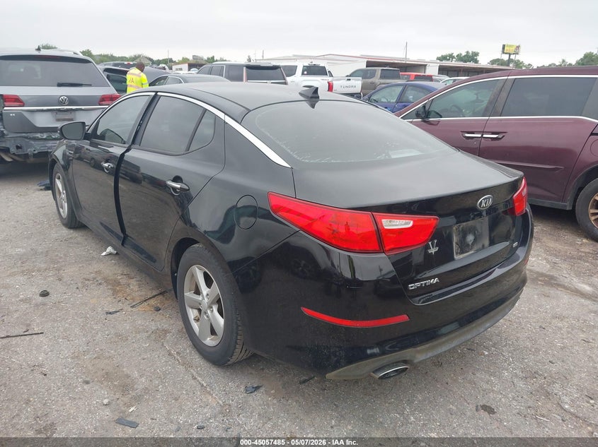 Vin: 5xxgm4a7xeg322205, lot: 45555030, kia optima lx 20143