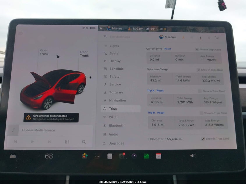 2020 TESLA MODEL Y auction photo 7