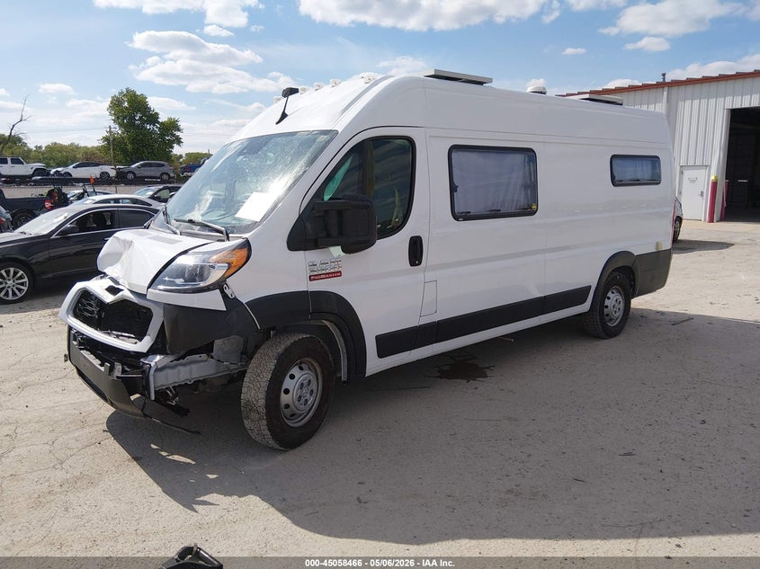 Vin: 3c6mrvjg9ne104444, lot: 45556011, ram promaster 3500 cargo van high roof 159 wb ext 20222