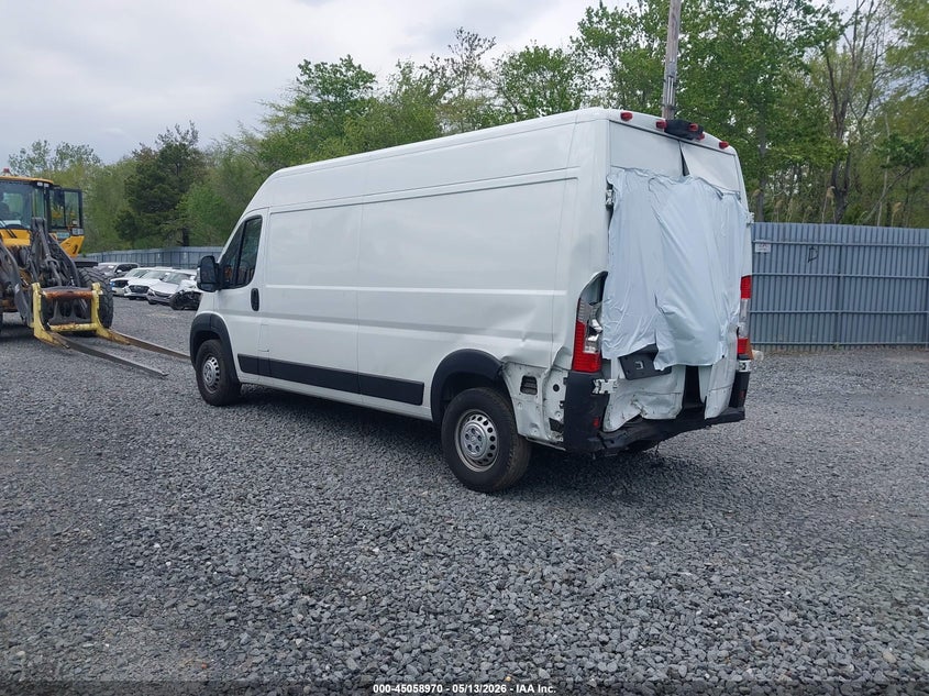 Vin: 3c6mrvhg4re139601, lot: 45556515, ram promaster 3500 tradesman high roof 159 wb w/pass seat 20243