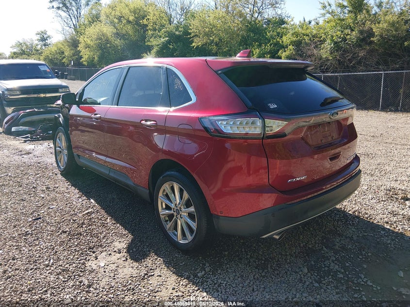 Vin: 2fmpk4k8xhbb67488, lot: 45556956, ford edge titanium 20173