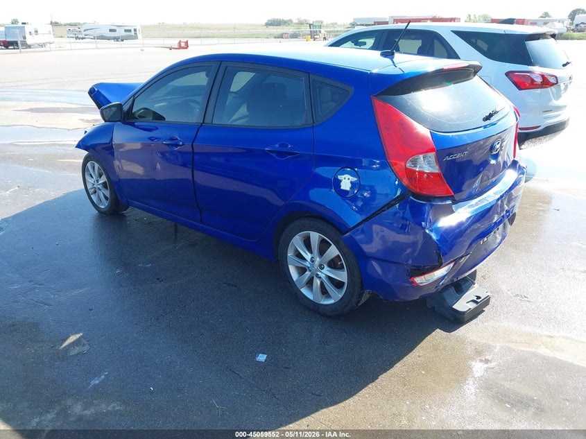 2012 Hyundai Accent 1.6 Se Blue Lot 111045059552 Vin KMHCU5AE3CU038937