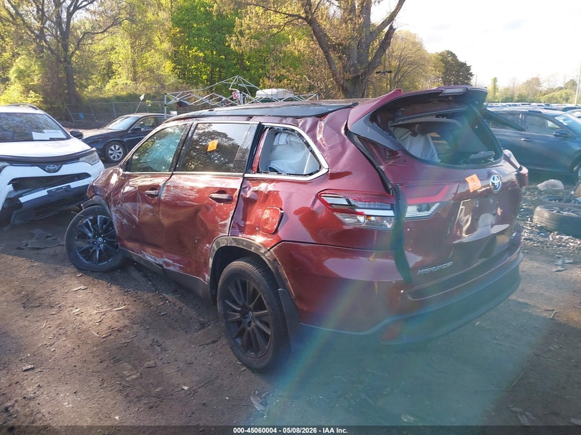 Vin: 5tdjzrfh2ks734652, lot: 45557549, toyota highlander se 20193