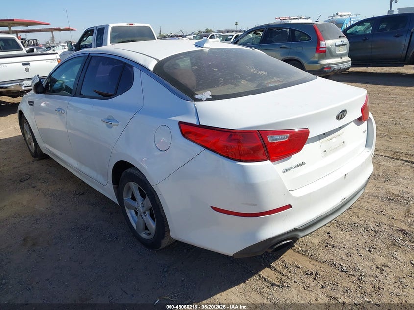 Vin: knagm4a70e5521037, lot: 45557763, kia optima lx 20143