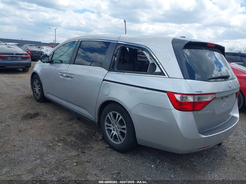 2012 Honda Odyssey 3.5 Ex-L Silver Lot 111045060362 Vin 5FNRL5H68CB002122