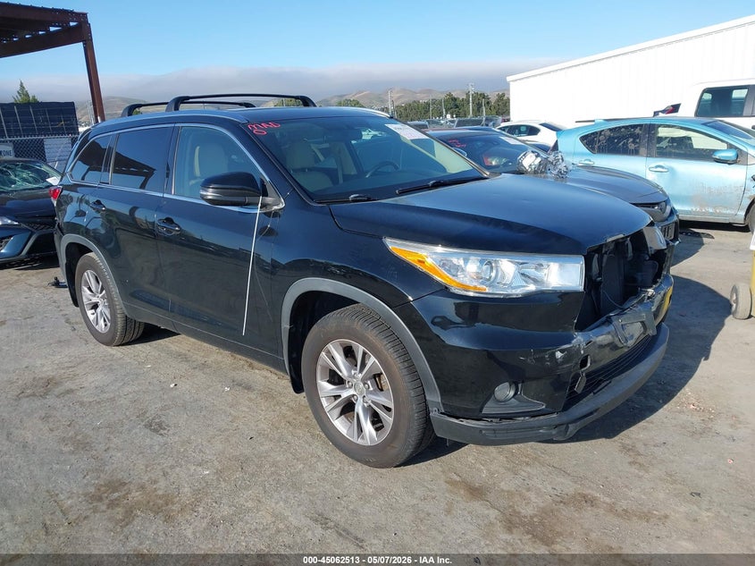 Vin: 5tdjkrfh5es069741, lot: 45560058, toyota highlander xle v6 2014 img_1