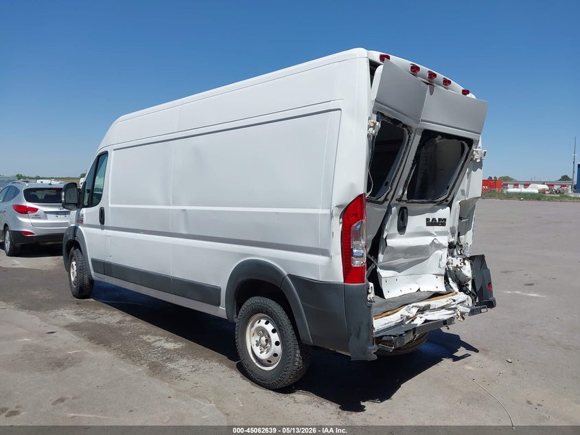 Vin: 3c6trvdg7he512615, lot: 45560184, ram promaster 2500 high roof 159 wb 20173