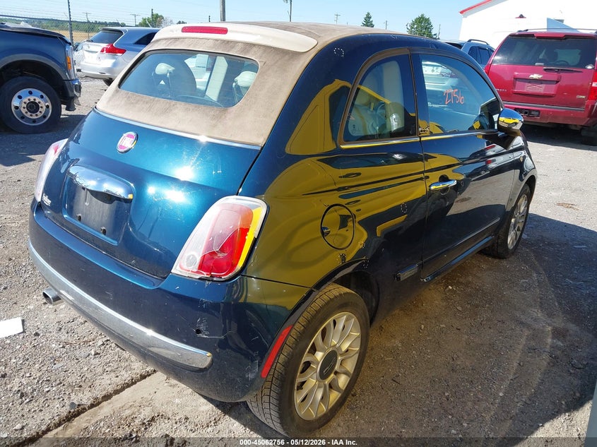 Vin: 3c3cfferxdt693419, lot: 45560301, fiat 500c lounge 20134