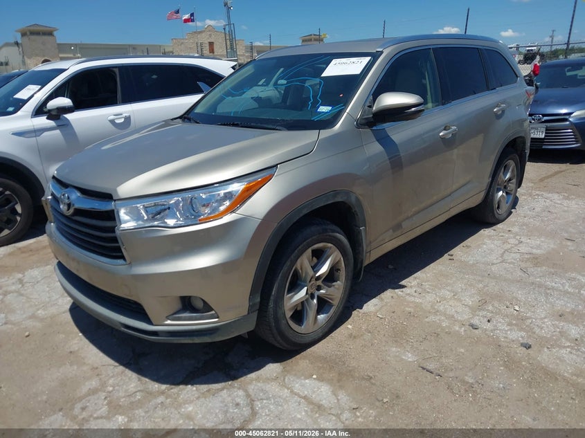 2015 Toyota Highlander Limited V6 5TDYKRFH2FS055019 photo 1