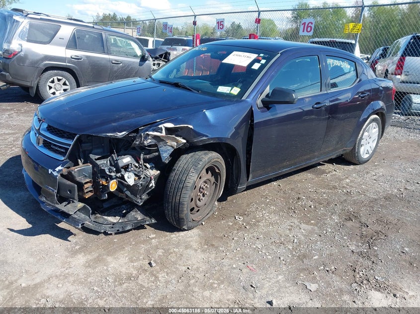 Vin: 1c3cdzabxcn165250, lot: 45560731, dodge avenger se 20122