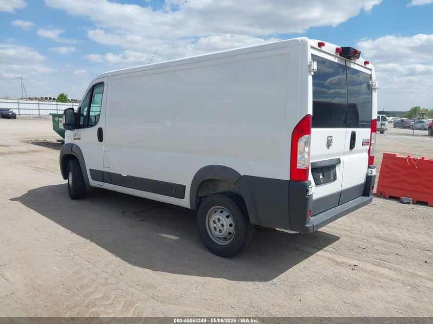 Vin: 3c6trvag2je145052, lot: 45560894, ram promaster 1500 low roof 136 wb 20183